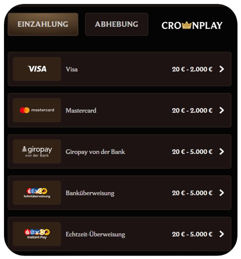 crownplay auszahlung